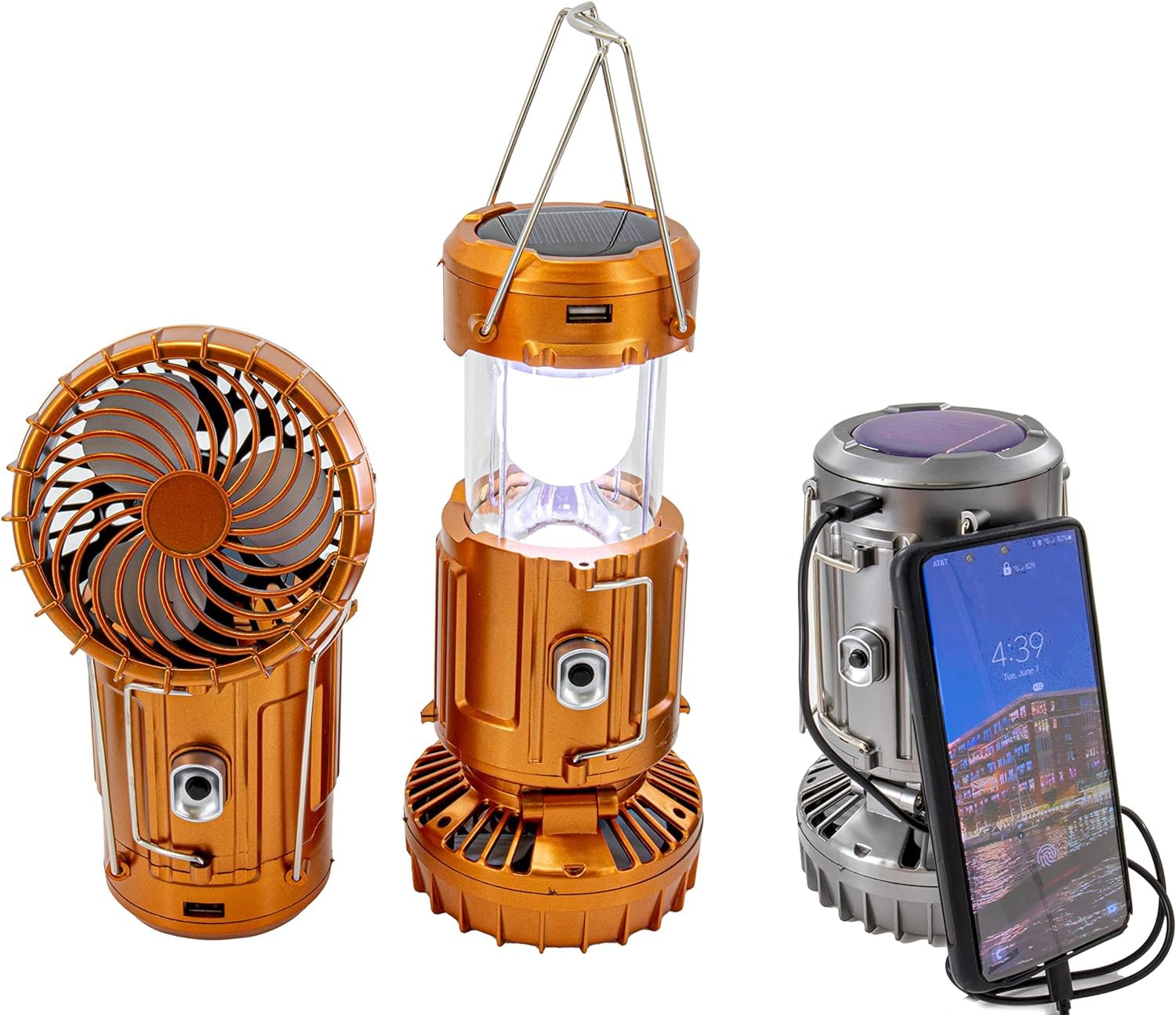 GO2CAMPS Rechargeable Solar LED Camping Lanterns with Fan,Solar and Battery Powered LED Camping Lights, Suitable for Camping, Camping Tents,Hiking, Survival kits for Emergency (Batteries Not included)