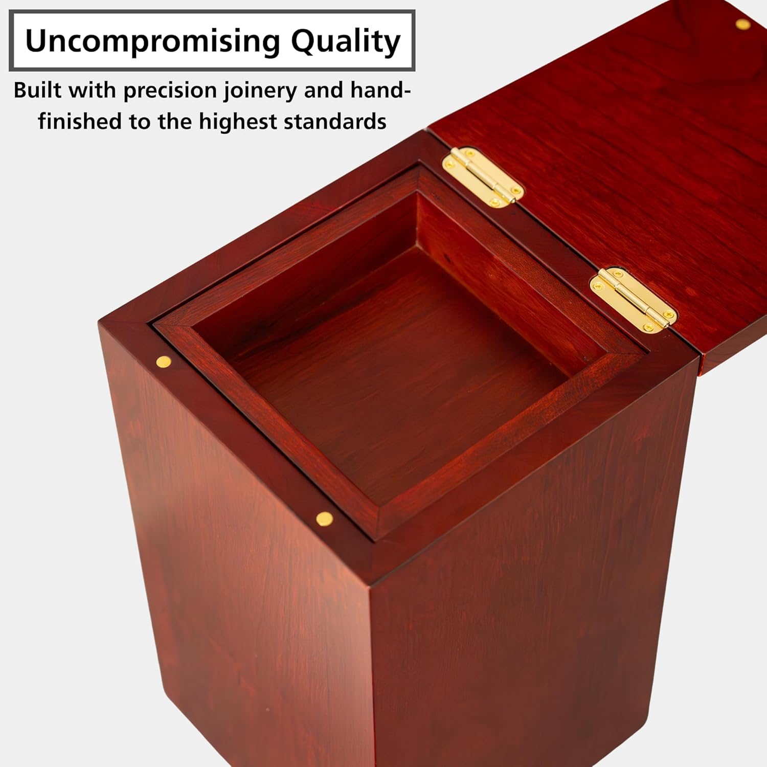 Solid Cherry Wood Cremation Urn for Adult Human Ashes Male Female. Large Wooden Urn. 250 Cubic inches. Burial and Funeral. Decorative Urns. Wooden Box and Casket - Image 8