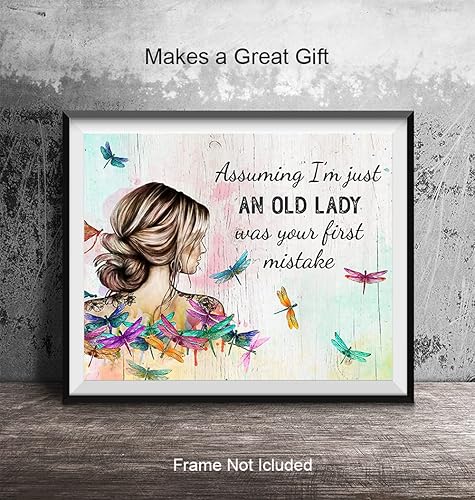 Miniatura 4 de Assuming I'm Just An Old Lady - 40th 50th 60th 70th Birthday Gifts for Women - Hippie Boho Living room Decor - Boho Wall Art - BFF Best Friend