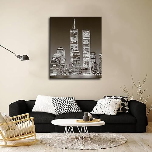Miniatura 3 de World Trade Center Building - Póster retro en blanco y negro, cuadro estético moderno, arte de pared, decoración del hogar, oficina, pintura, regalo