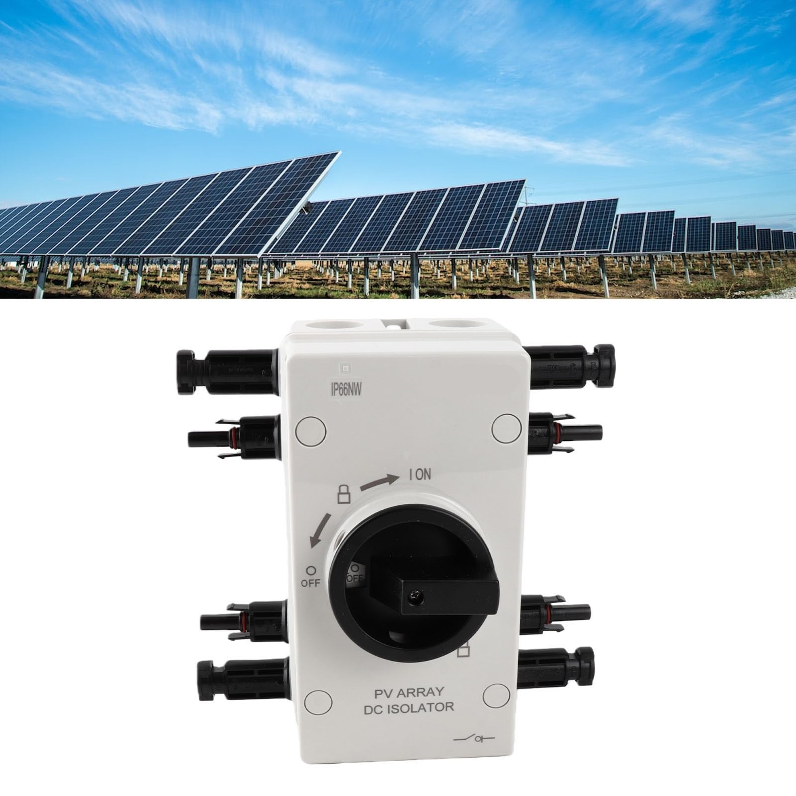 Jiawu Interruptor de Desconexión Solar, 1000V CC 32A, IP66 a Prueba de