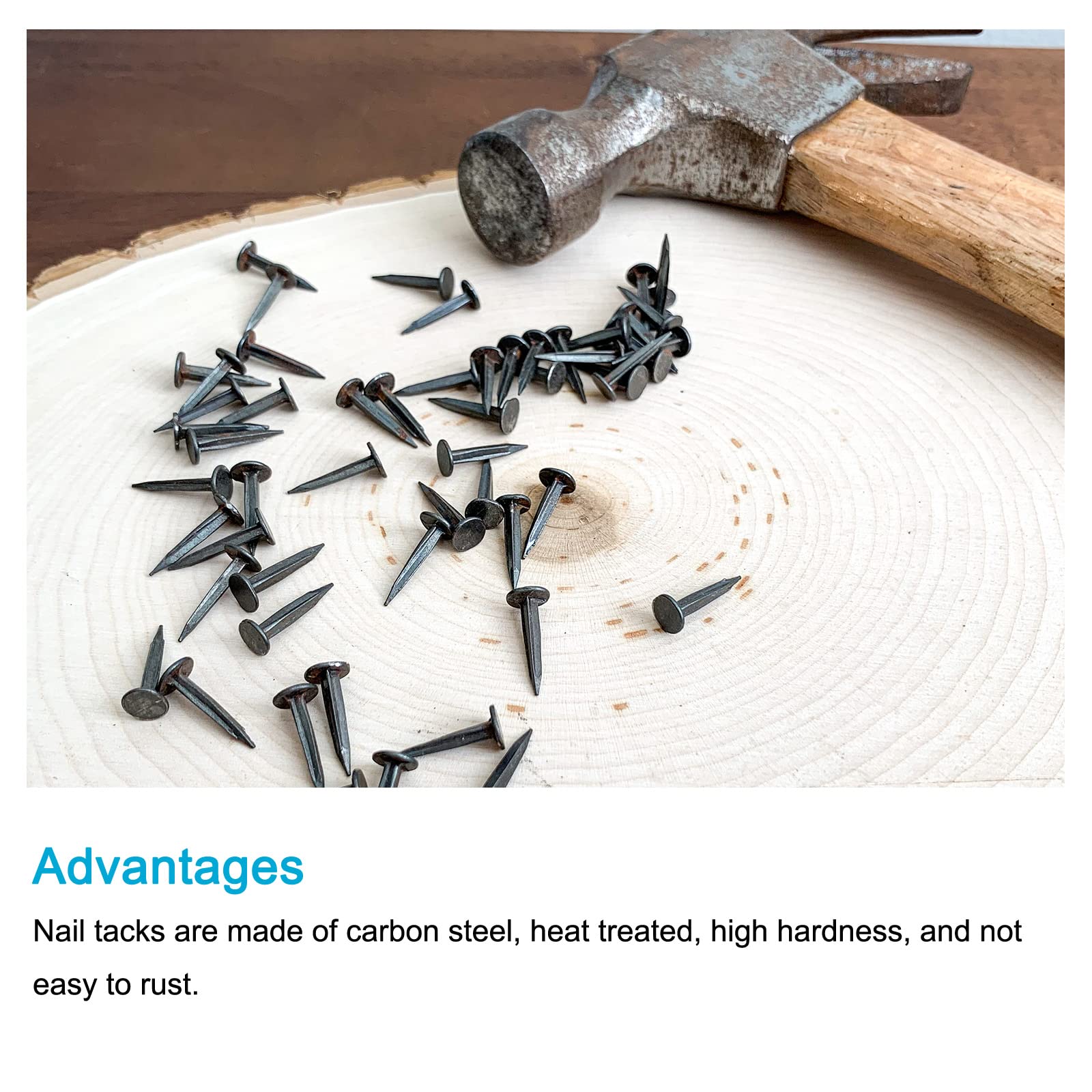 METALLIXITY Nails Tacks (4x16mm) 500pcs, Metal Hardware Nails Studs - for Woodworking Furniture, Shoes, Conveyor Belt Repair - Image 4