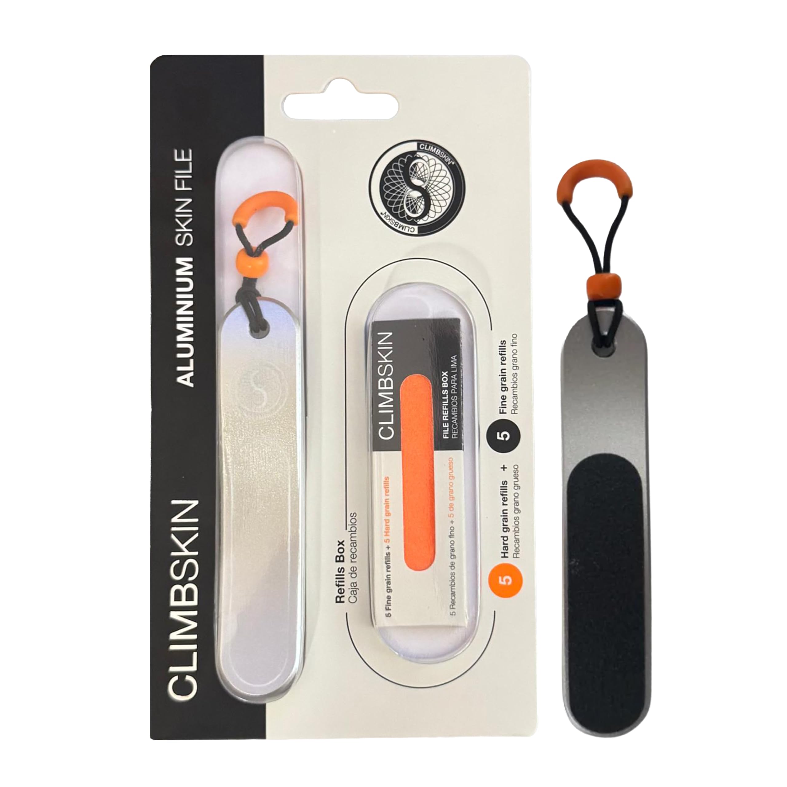 Lima de Aluminio Profesional Climbskin con 10 Recambios Ergonómica para Callos y Durezas
