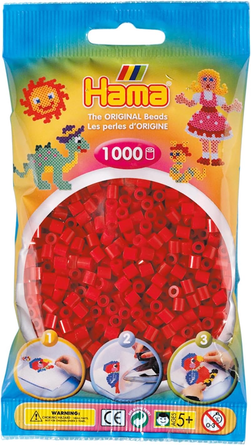 Hama Beads 207-22, Dark Red (1000 Midi Beads)