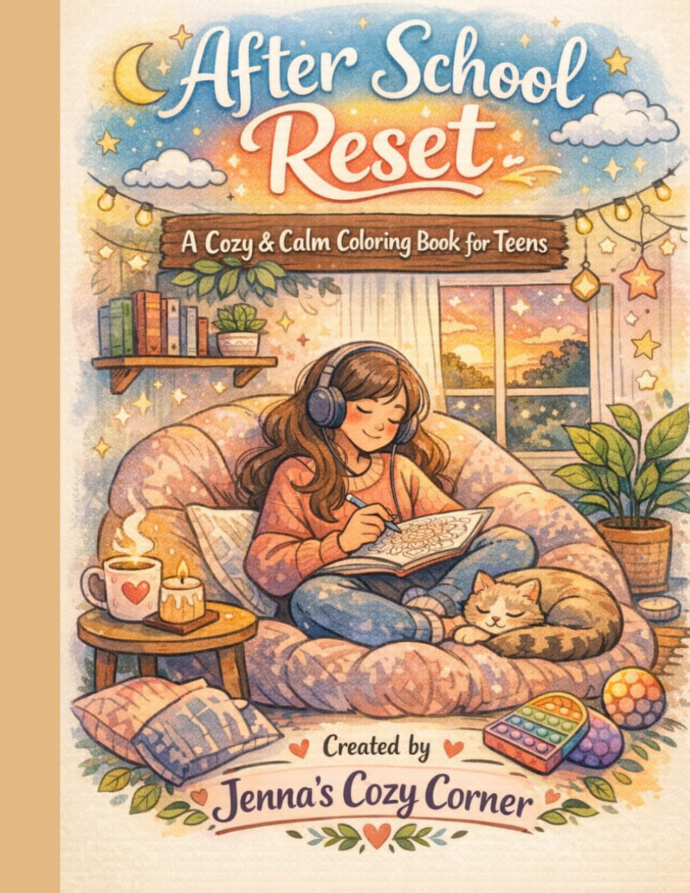 After School Reset: A Cozy & Calm Coloring Book for Teens