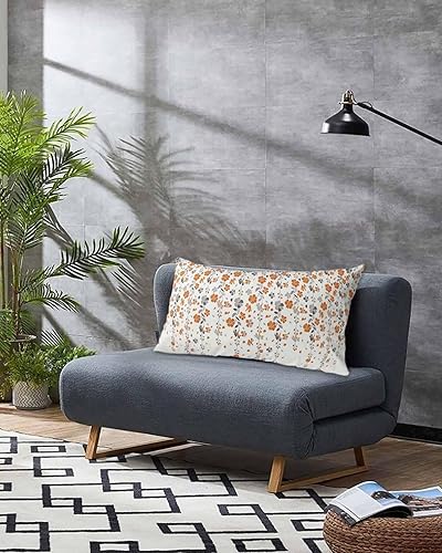 Miniatura 3 de Fundas de almohada de tamaño King de flores naranjas, fundas de almohada suaves para cama, fundas decorativas de lujo, sofá decorativo de lujo,