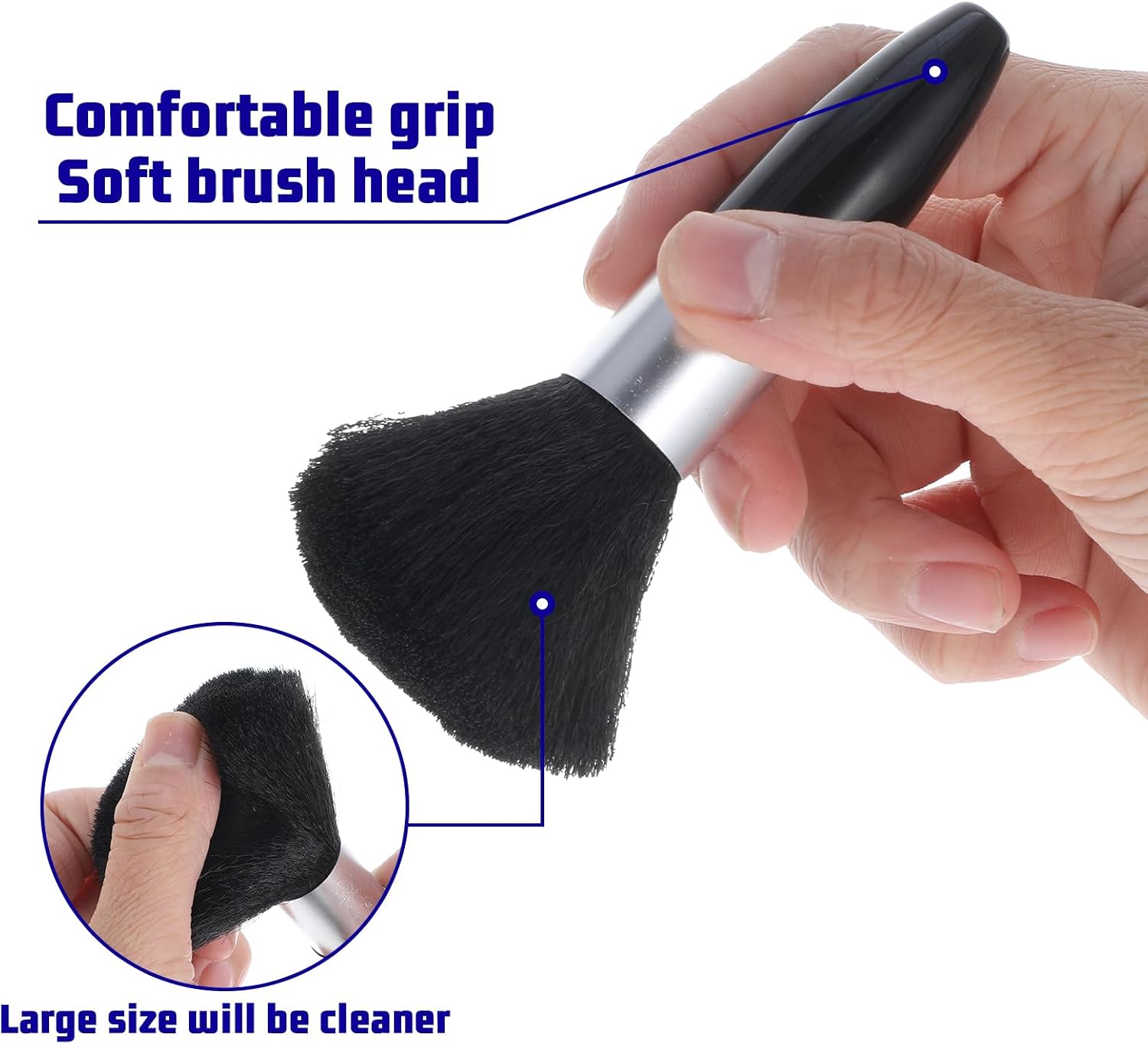 9Pcs Professional Hair Cutting Capes, Salon Barber Capes with Neck Duster and Combs Brush, Large Size Salon Barber Cape with Adjustable Snap Closure for Men, Women Hair Stylist