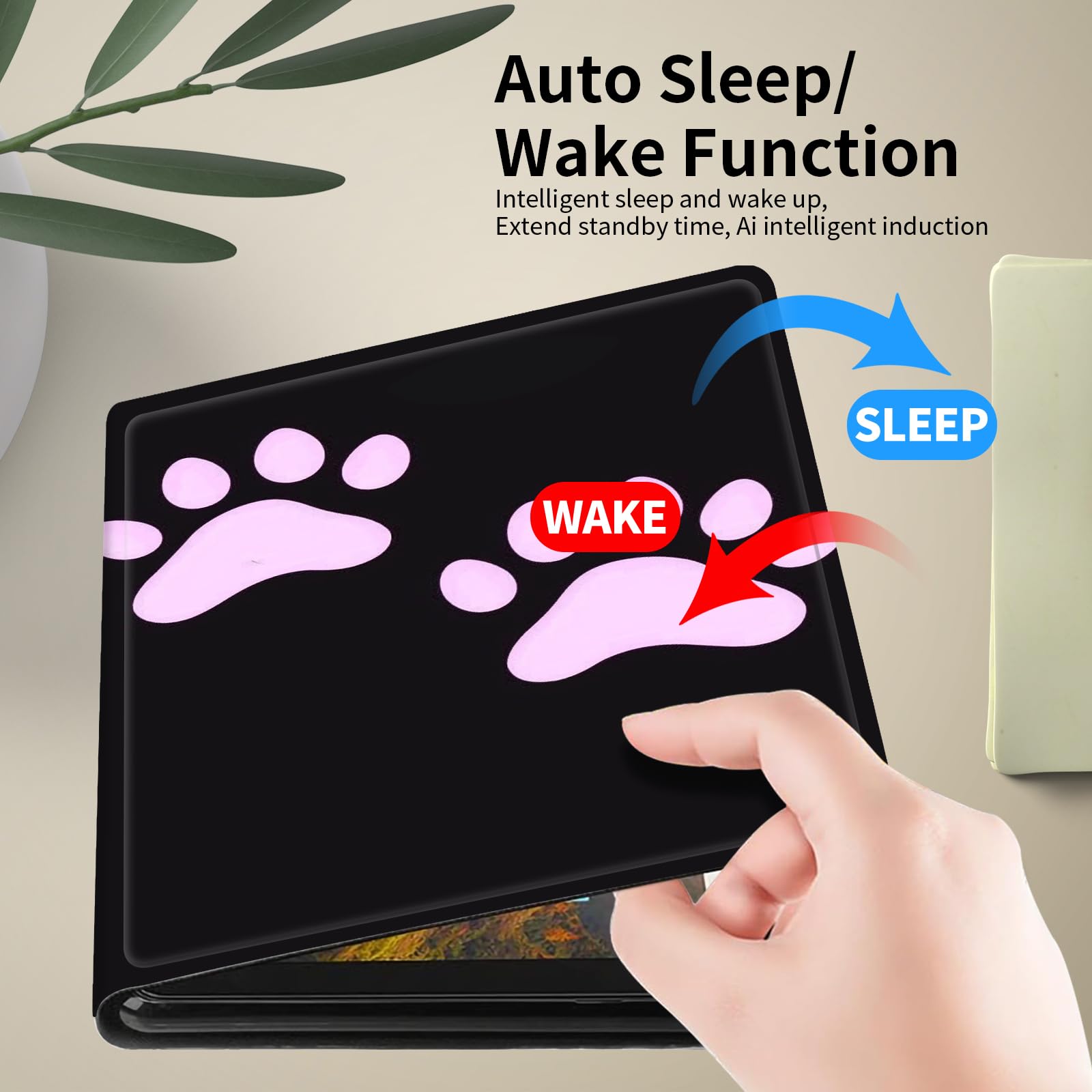 Case For Kindle 11th Gen 2022 - 6 Inch PU Leather Cover With Auto Wake/Sleep & Adjustable Stand