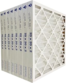 United Filter 20x20x2 MERV 8 Furnace Air Filters (8-Pack) - HVAC Filters for Home & Office - Purify Air, Removes Pollen, Mould, Bacteria & Smoke - Replacement Air Filters Made in Canada
