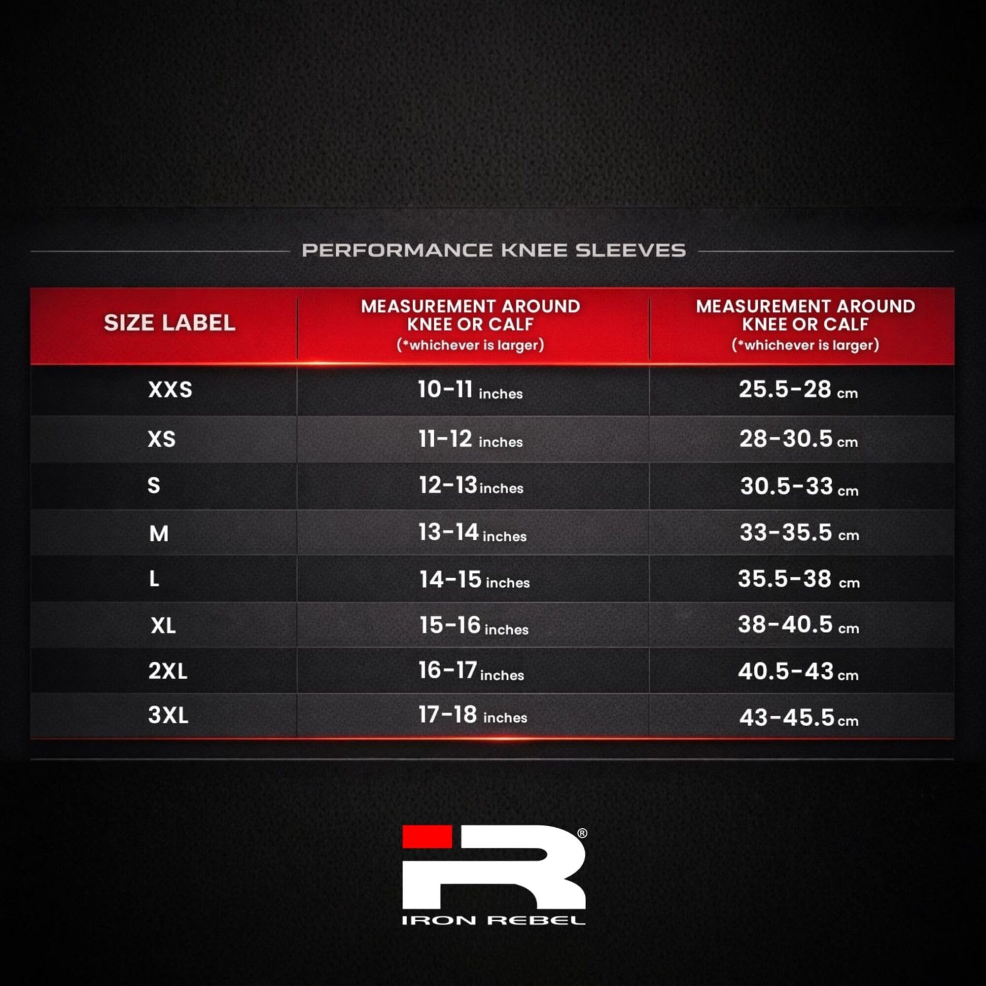 Iron Rebel Ginocchiere nere in neoprene per powerlifting, bodybuilding e allenamento con i pesi, in neoprene da 7 mm