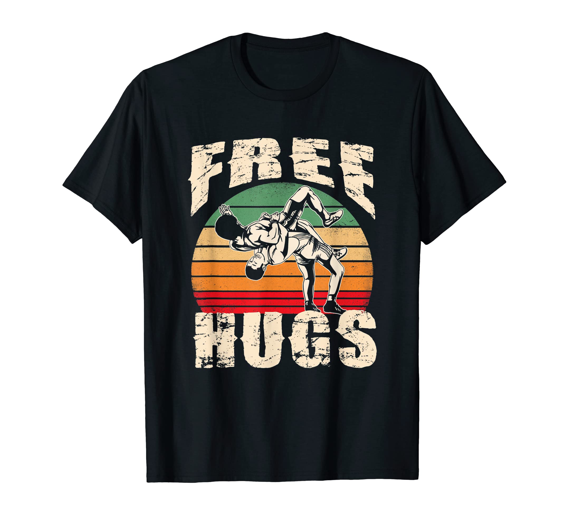 Funny Free Hugs Wrestling GiftsWrestling Shirts - Funny Free Hugs Wrestling T-ShirtOEKO-TEX STANDARD 100