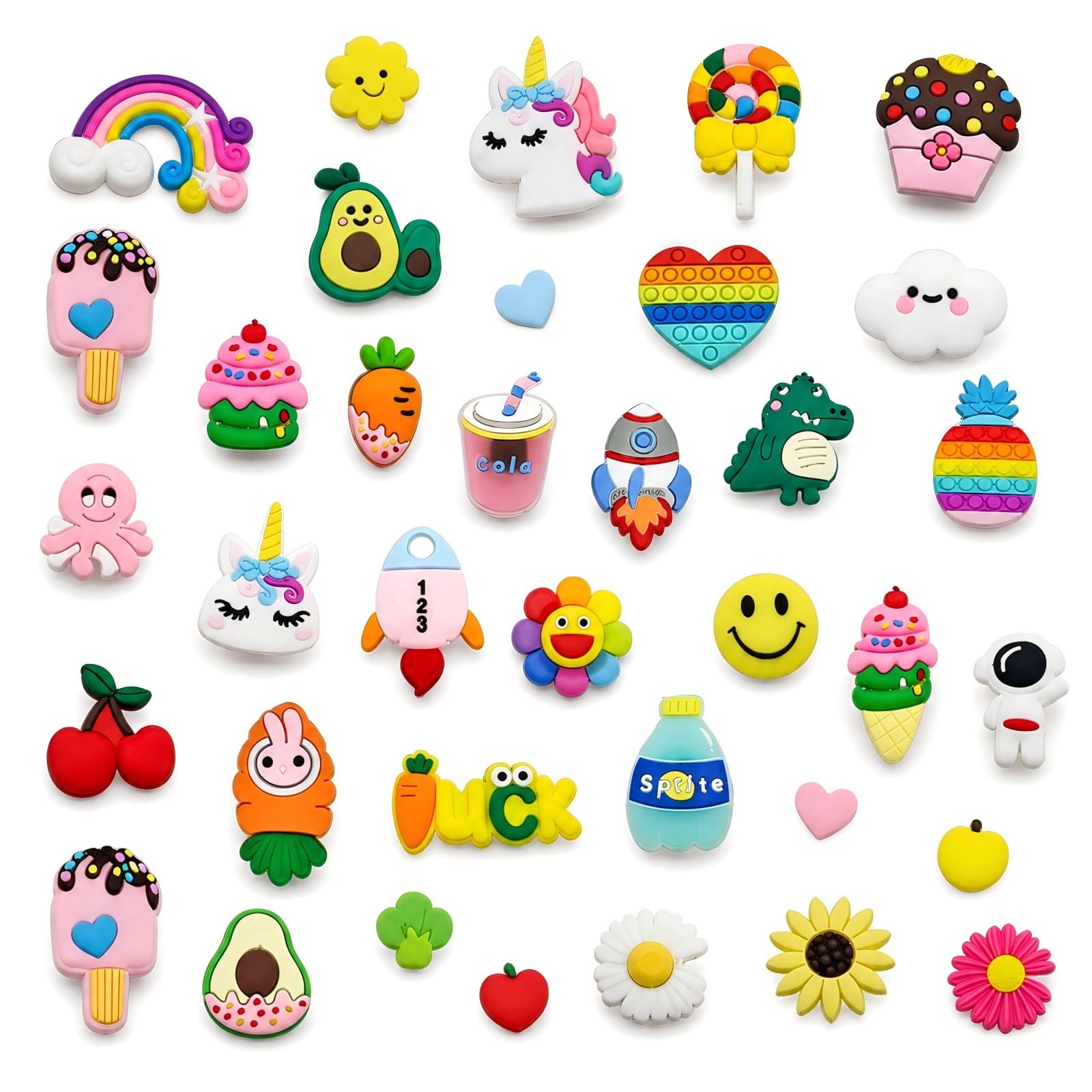 30 Piezas Pin - Pins Para - Adornos Para Zapatos Cartoon Adornos Para - Regalos Diy, Complementos De Calzado Y DecoracióN Para NiñOs Y Adultos
