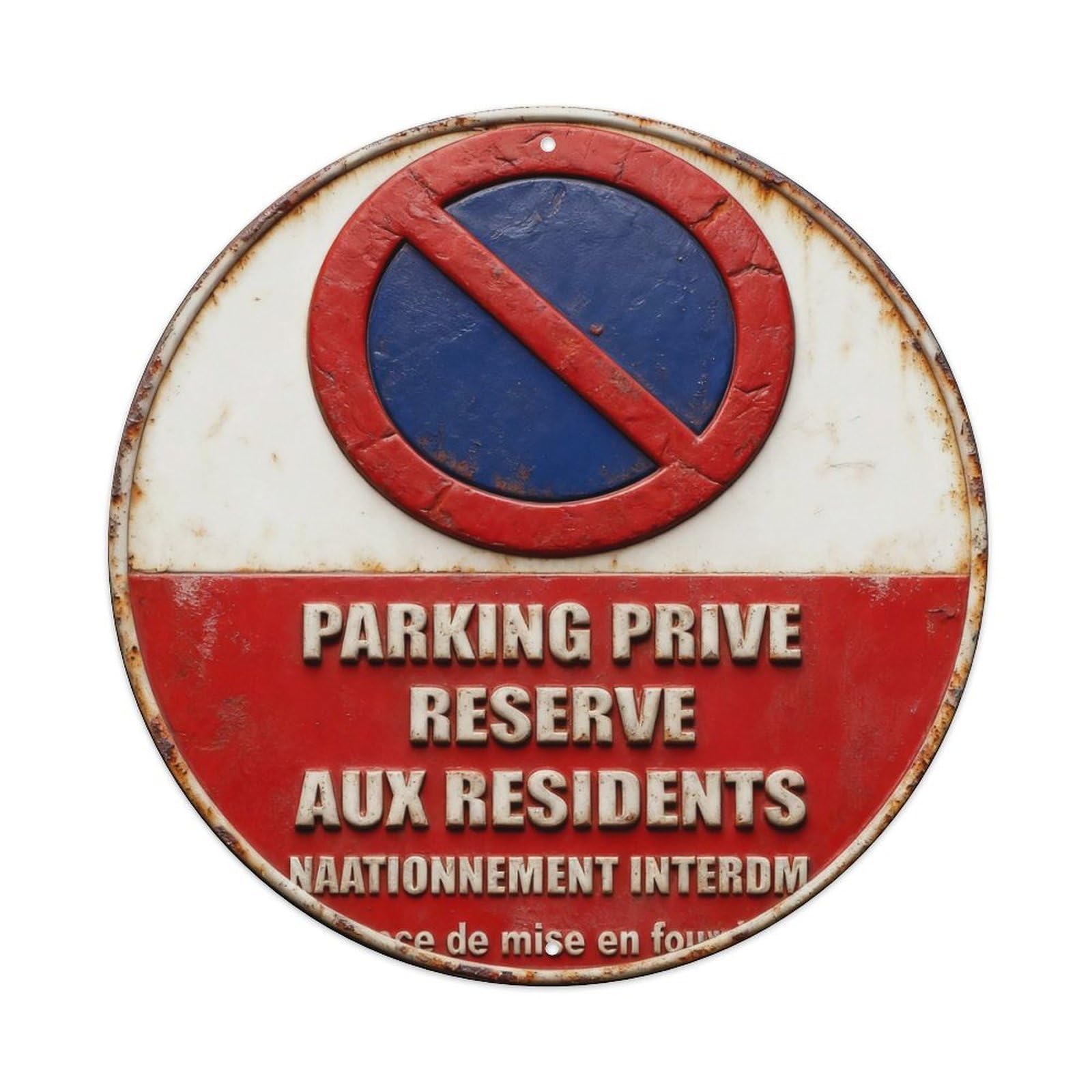 Private Parking Reserved for Residents Round Metal Tin Sign Vintage Wall Decor, Bar Garage Cafe Kitchen Home Wall Art Poster 8x8inches