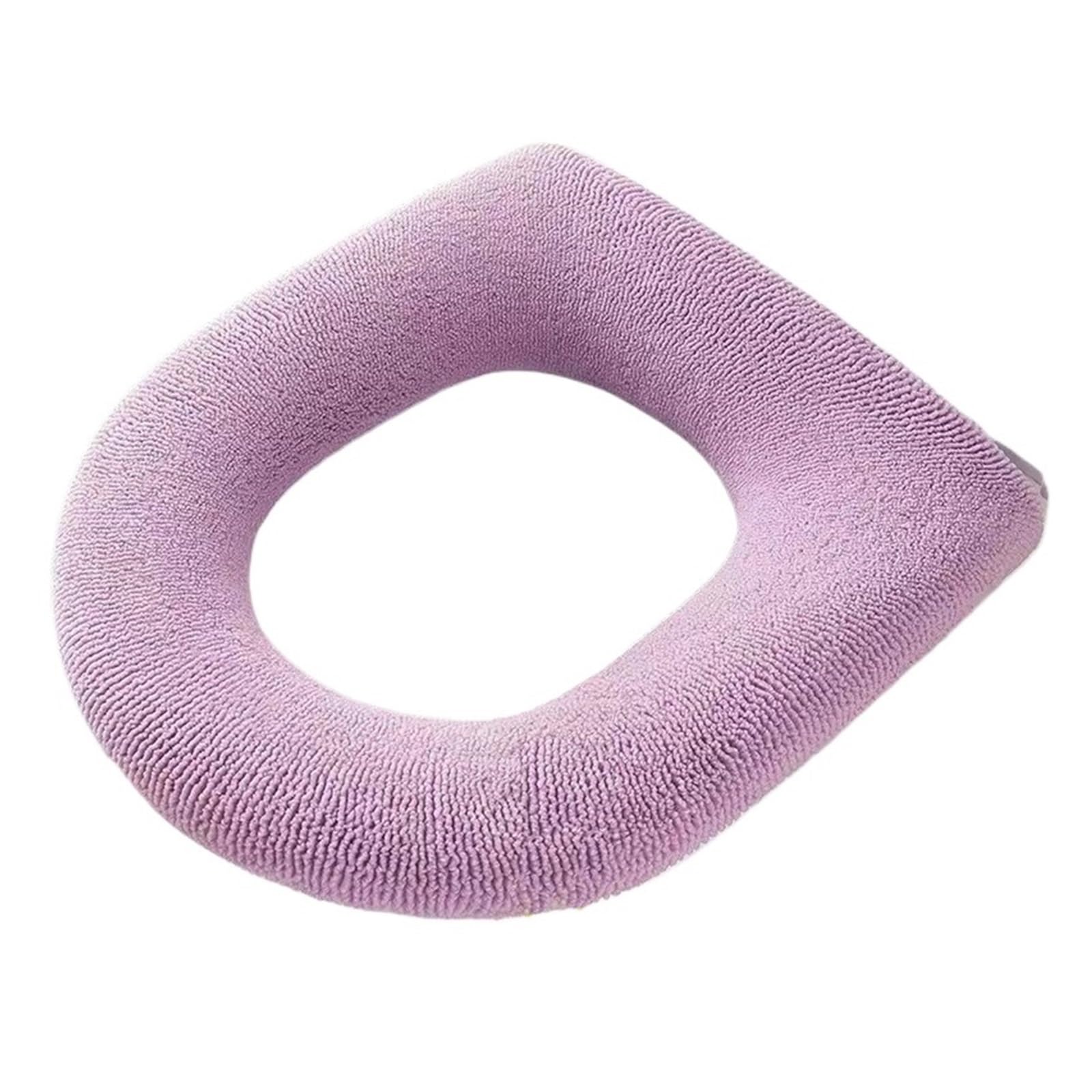 HLAVORTEXA Winter Knitted Toilet Seat Cover Warm Thicken Soft Toilet Seat Cushion Bathroom Pad Accessories Washable Closestool Covers(S8)