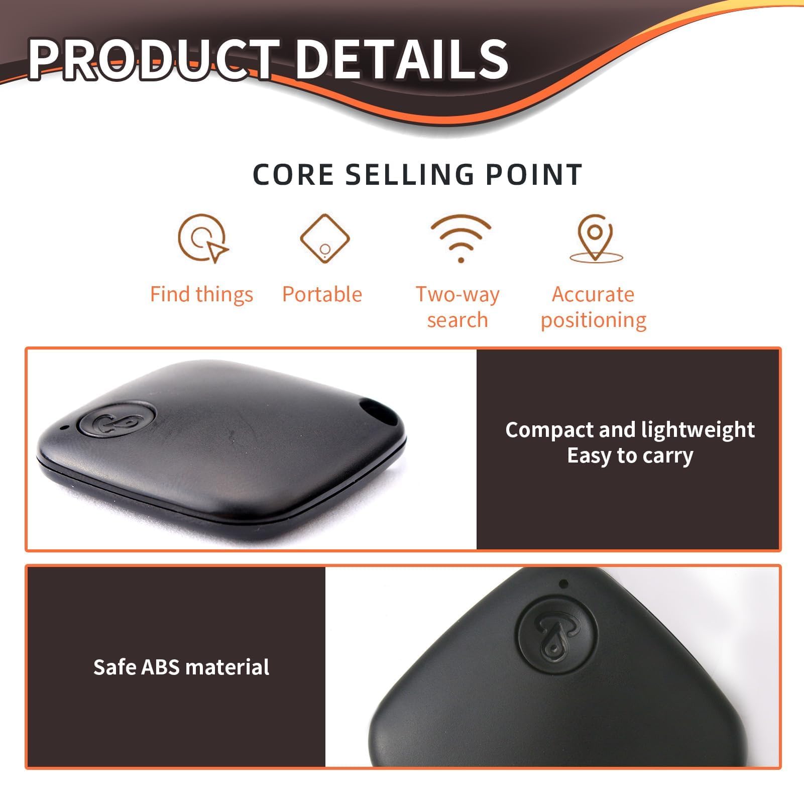 2 Pezzi Localizzatore Bluetooth 5.2 Con App - Tracker Anti-Smarro Per Chiavi, Borse, Valigie, Animali E Auto
