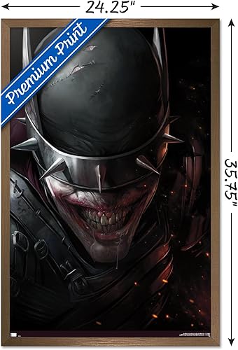 Miniatura 66 de Trends International DC Comics - Póster de pared con cara de Batman Who Laughs, 22.375 x 34 pulgadas, versión enmarcada en negro Versión con marco