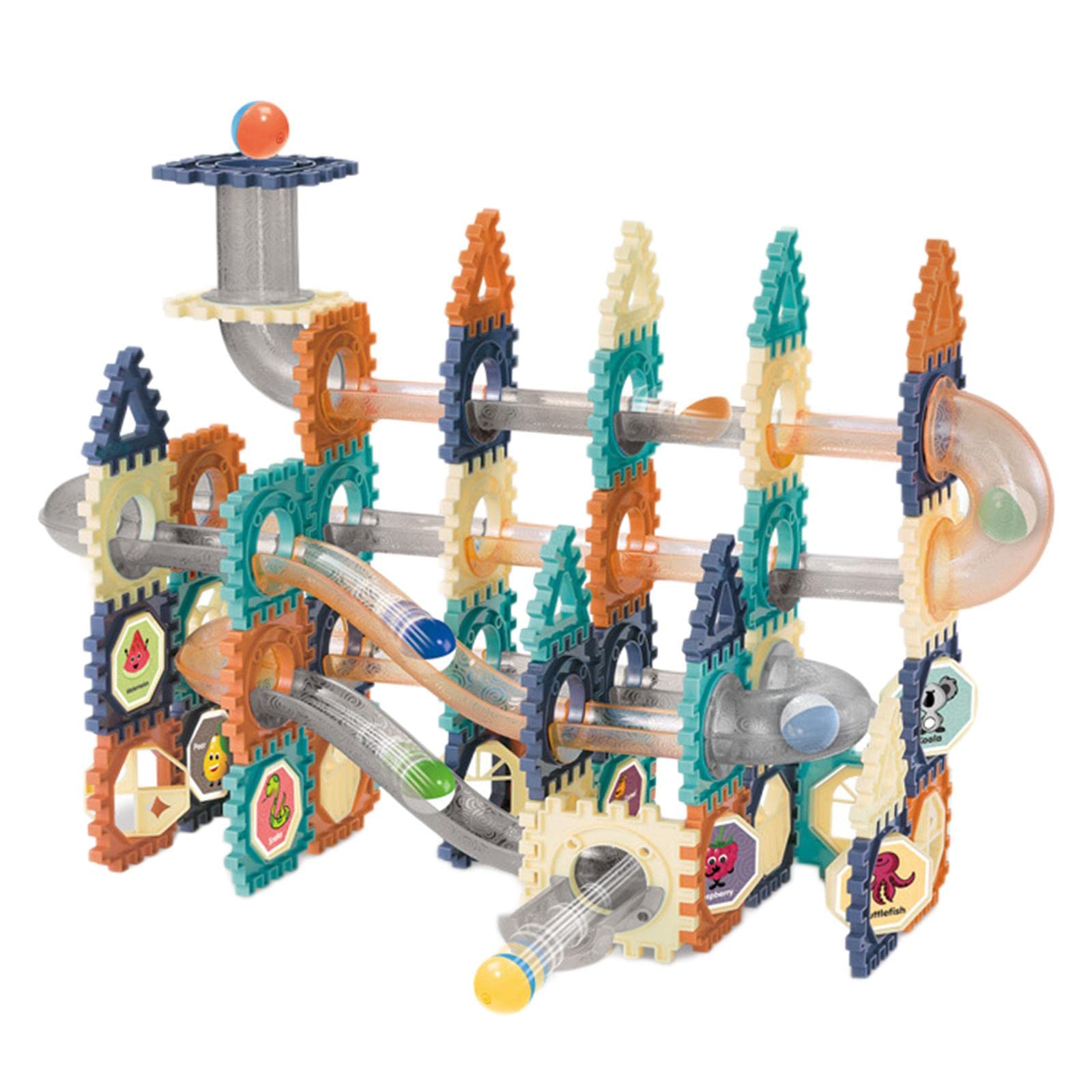 BNF Building Block Marble Run Toy Constructions Maze Block Toy for Preschool 110pcsBaby | Toys for Baby | Developmental Baby ToysOptional Quantity:66/110pcs Building Block Set-image-24