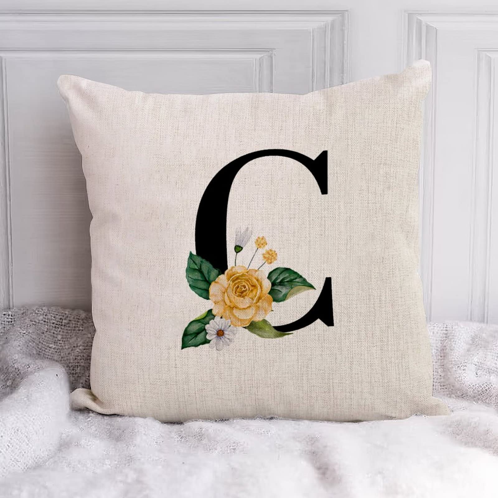 Federa Per Cuscino In 100% Lino Con Motivo Di Uccelli - Koustrup & Co
