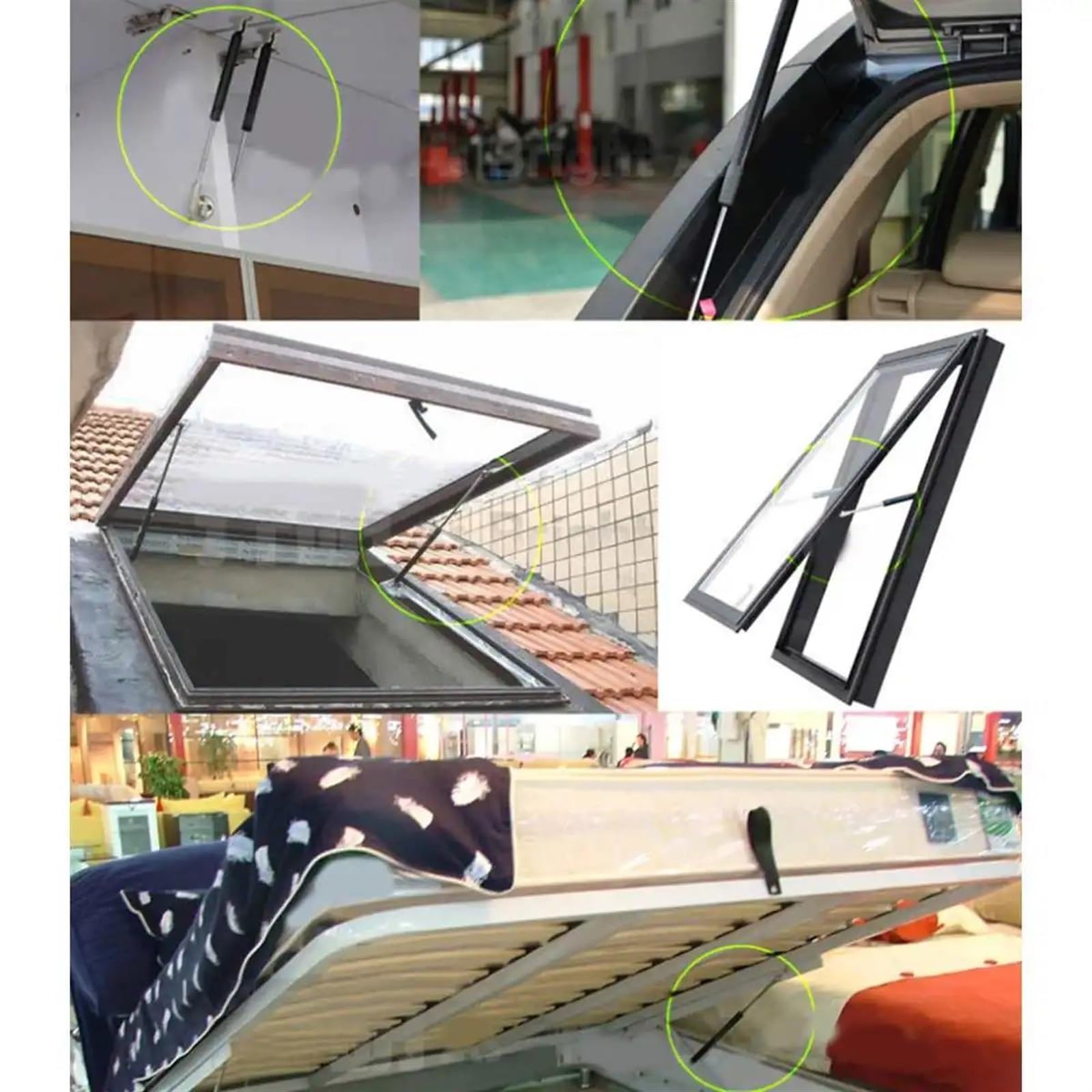 Gasdruckfeder 800 Mm 1 Stück 250 N Auto-Gasdruckfedern Gasfeder Haubenstützstange Stoßhebevorrichtung Für Wohnmobil, Bett, Fenster, Bus, Wohnwagen Gasfeder Dämpfer Motorhaube