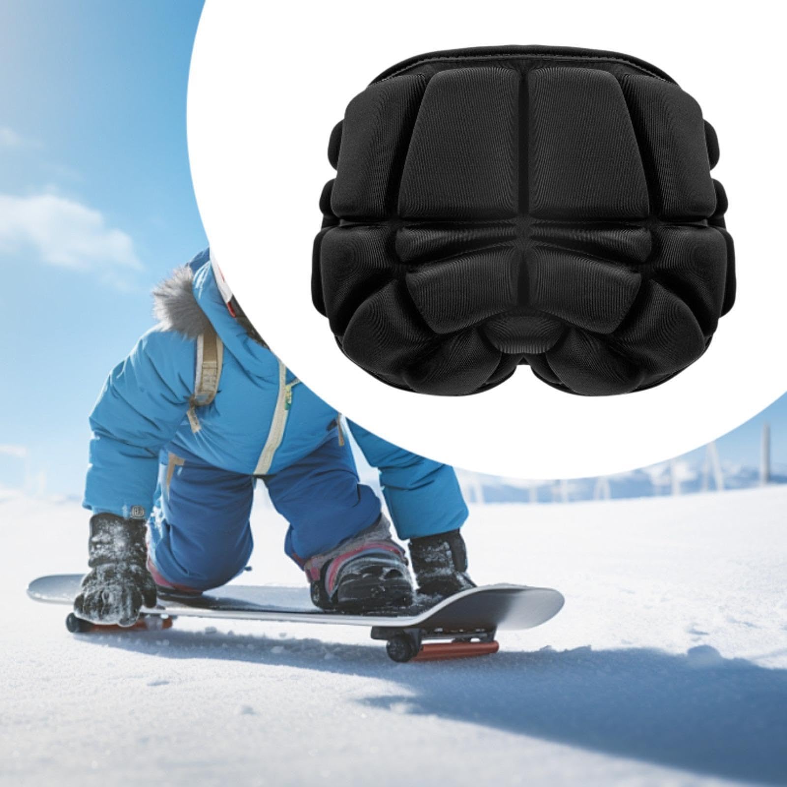 Milageto Equipo Protector de esquí, Protector de coxis, Pantalones Acolchados portátiles, cómodo cojín para el Trasero, para monopatín, Patinaje artístico