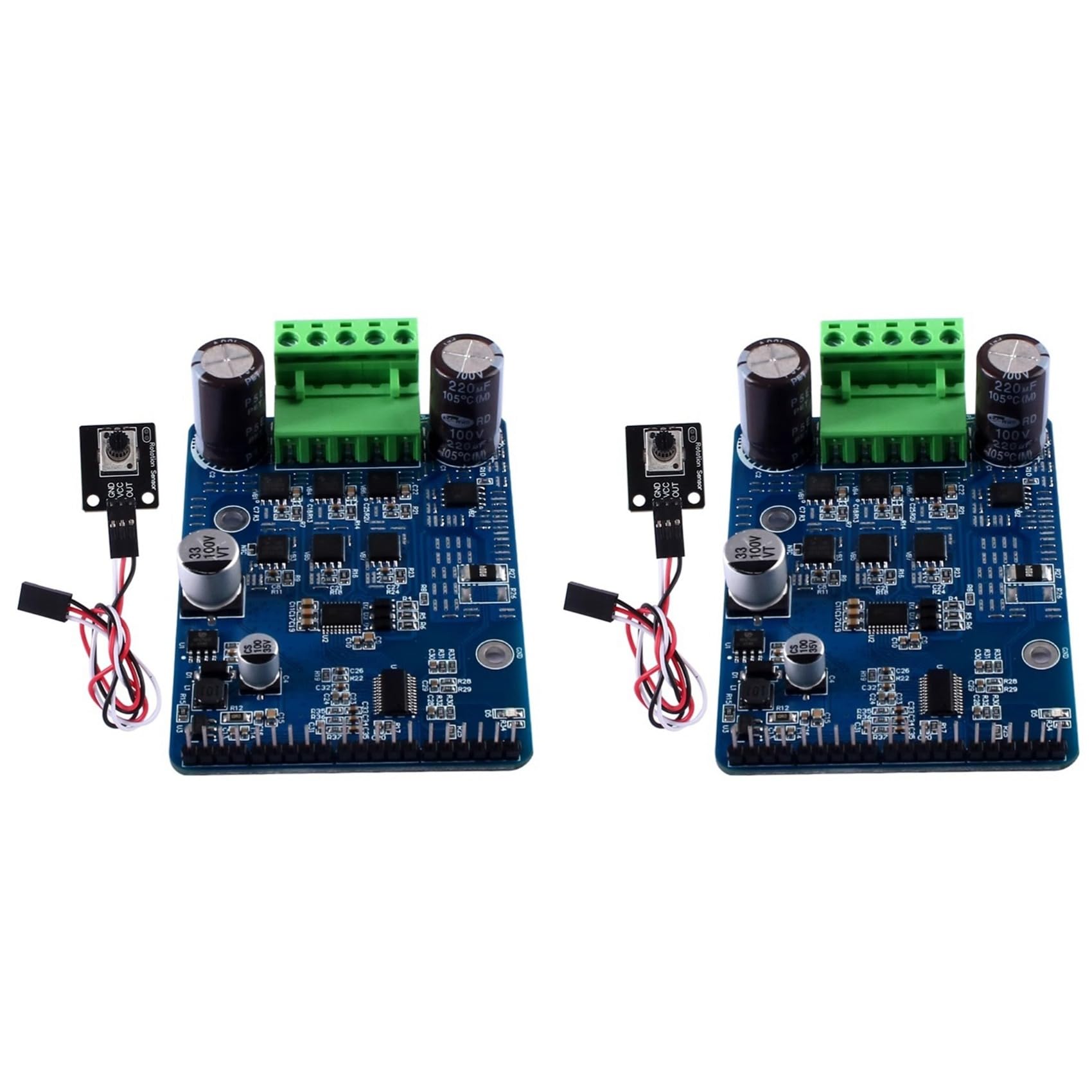 Jnchdghwa As Shown 2X Bldc Three Phase Dc Brushless Motor Controller High Power 1600W Hall Motor Control Driver Board Motor Regulator