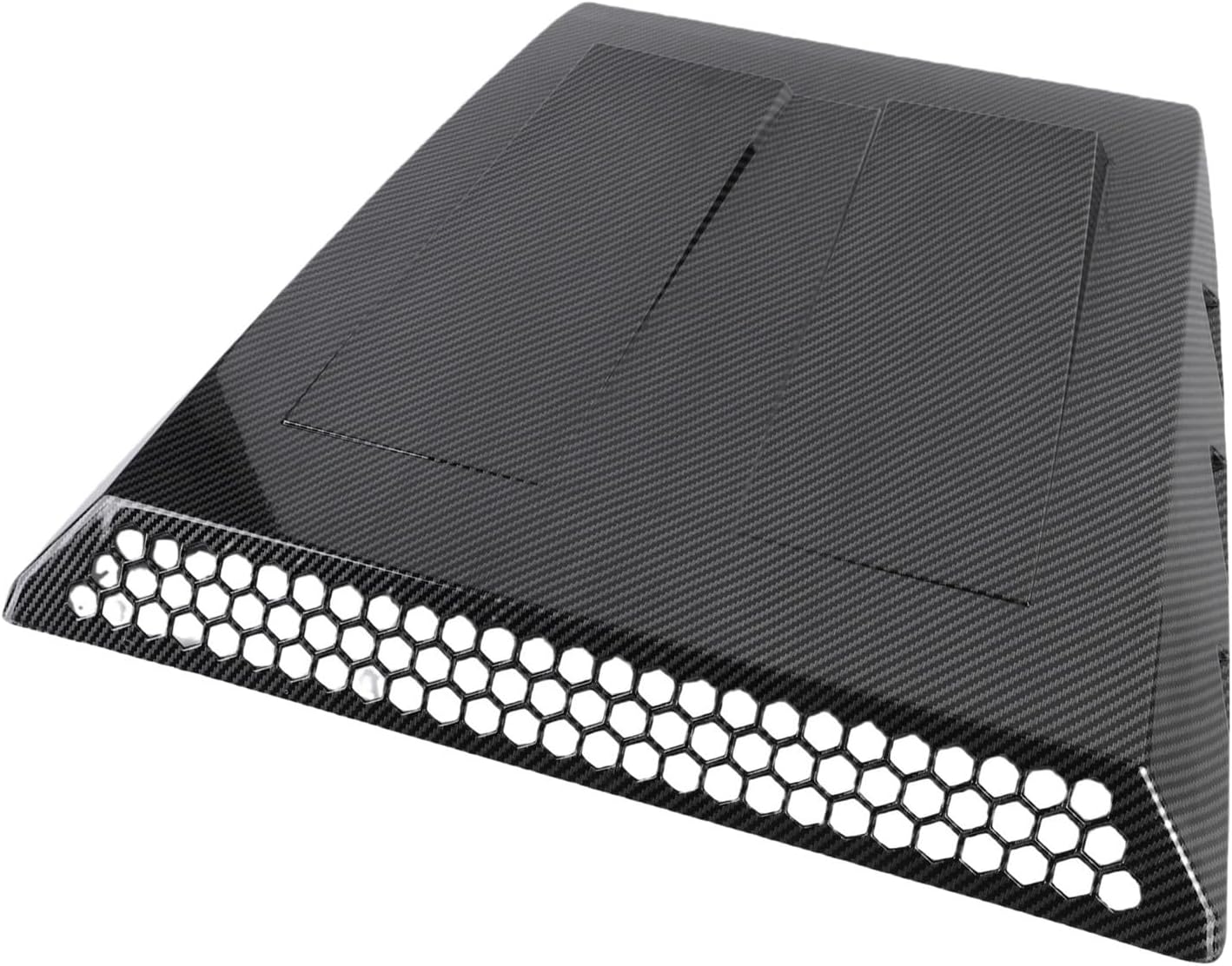 Car Hood Vent Trim Carbon Fiber Pattern Decorative Bonnet Vent Hood Air Intake Cover Universal Compatible For Vehicle