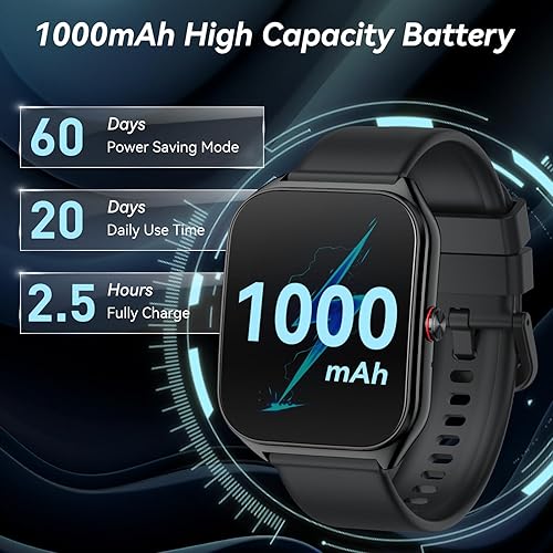 Miniatura 3 de Reloj inteligente para hombres y mujeres, IP68 impermeable rastreador de fitness, más de 100 modos deportivos, monitor de frecuencia cardíaca y