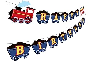 Train Birthday Party Banner Decorations