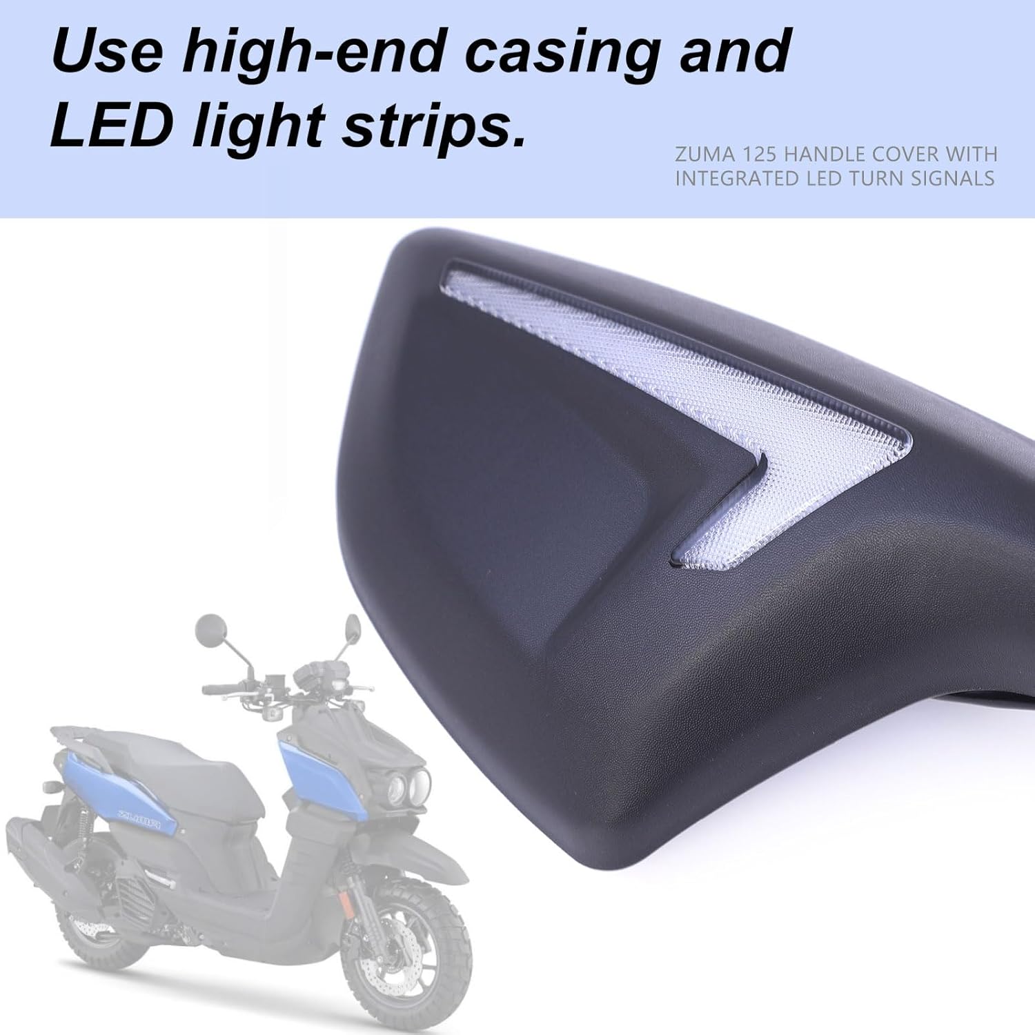 Minho Mototcycle Handgrip Covers Hand Protector Fit for 2022 2023 Yamaha Zuma 125 Lighted