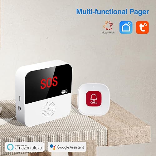 Miniatura 2 de Monitoreo WiFi para ancianos, localizadores de cuidadores, sistemas de alerta de vida para personas mayores sin tarifa mensual, 1 receptor y 2