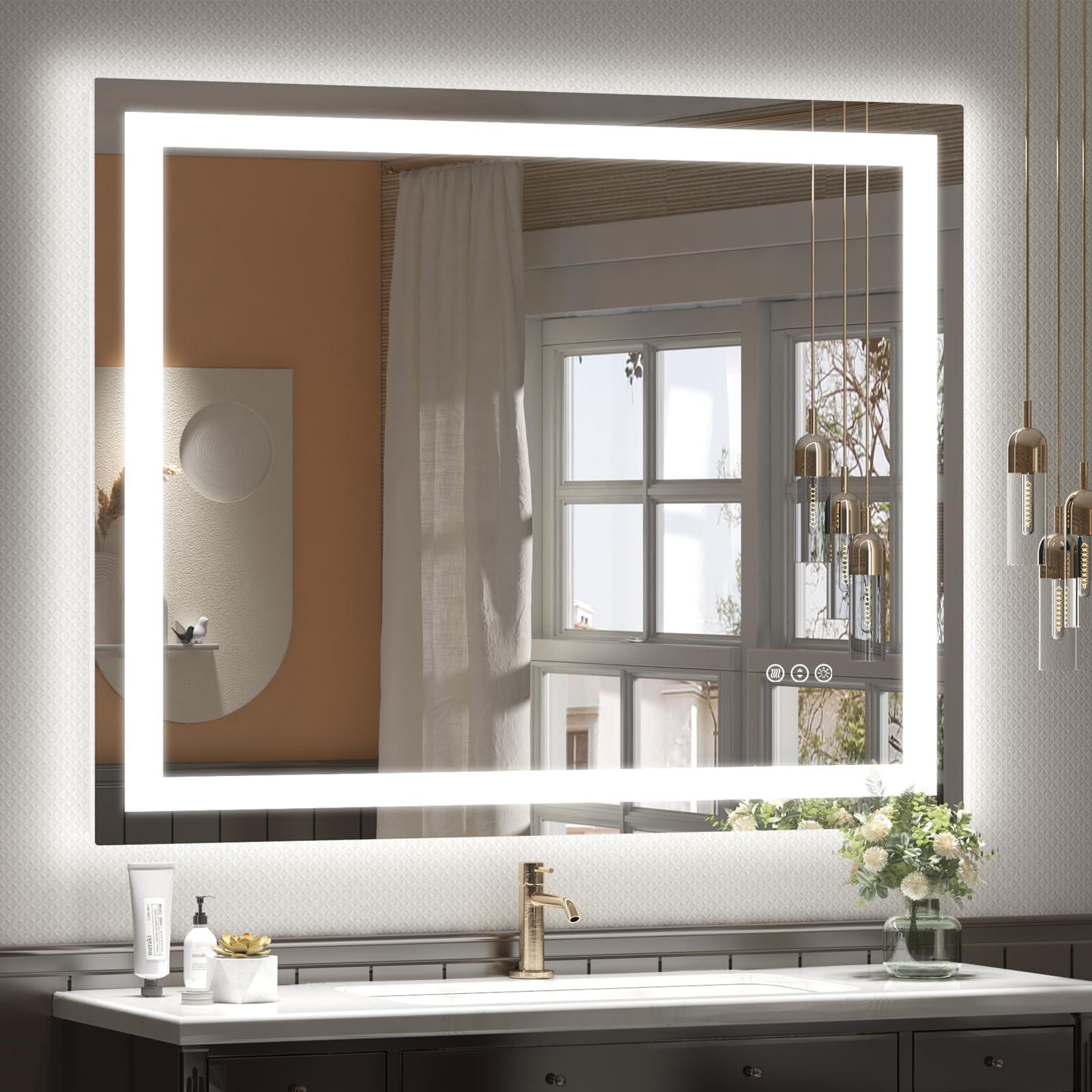 40x36 LED Lighted Bathroom Mirror for Vanity Wall