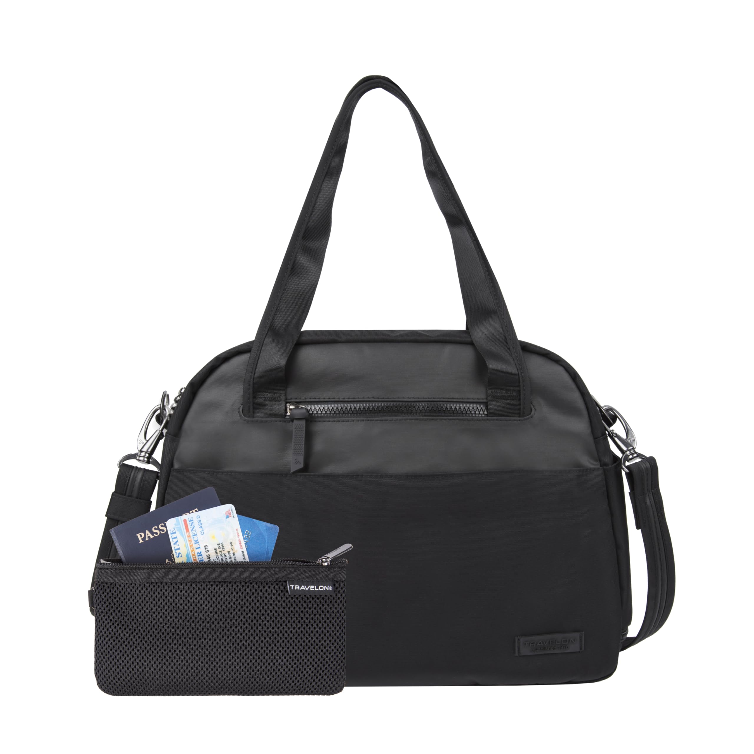 Anti-Theft Metro Carryall Tote Bag, Black, 14.5" x 11" x 4.5", Anti-theft Metro Medium Carryall Tote