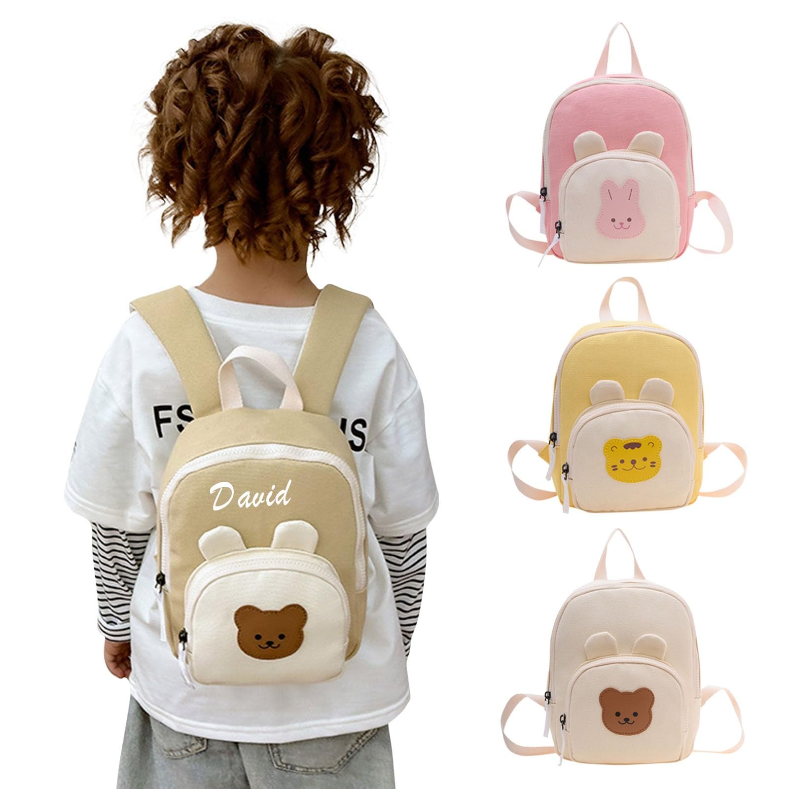 Genérico Mochilas Infantiles Personalizadas,Mochila Escolar Infantil de Dibujos Animados con Nombre,Mochilas para Niños/Niñas de Guardería,Mochila Informal para Niños de 3 a 6 Años