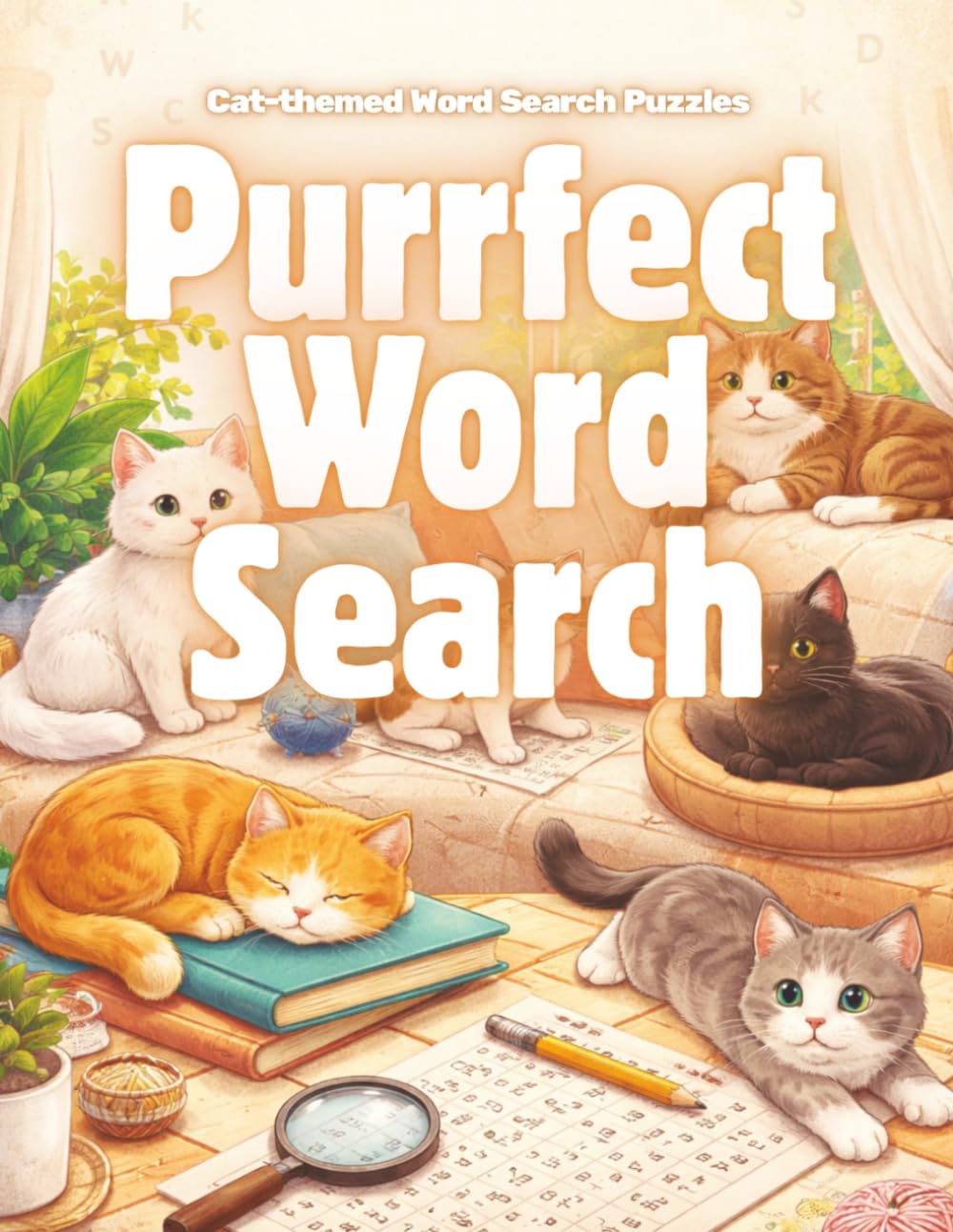 Purrfect Word Search: 100+ Cat-Themed Word Search Puzzles Featuring Breeds, Behaviors, Anatomy, Care, Mythology & Fun Feline Facts (Relaxing Activity Puzzle Book for Adults, Teens & Cat Lovers)