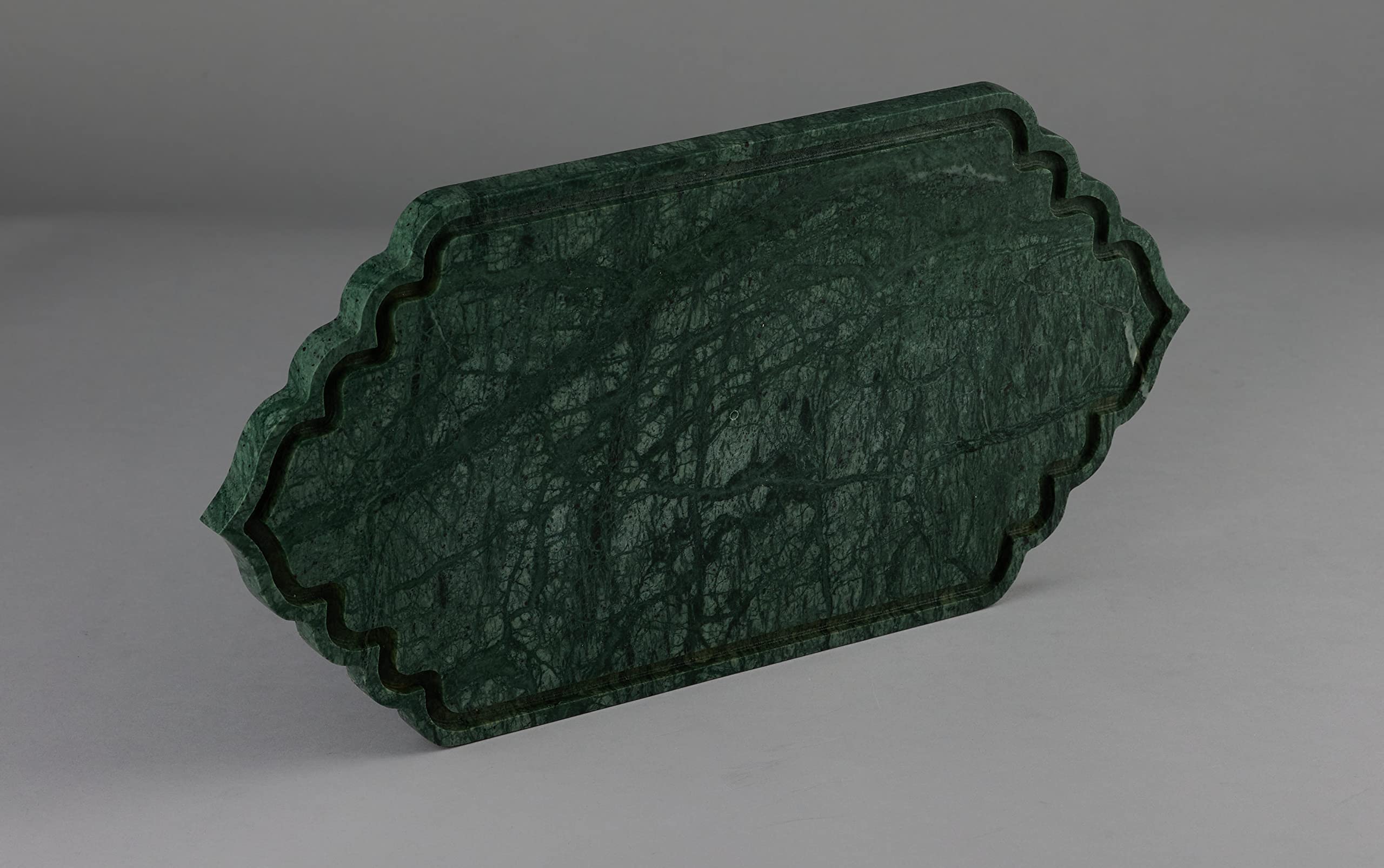 Stone Essential Green Marble Platter/Food Serving Tray for Kitchen, Dining and Gift - Image 2 thumbnail