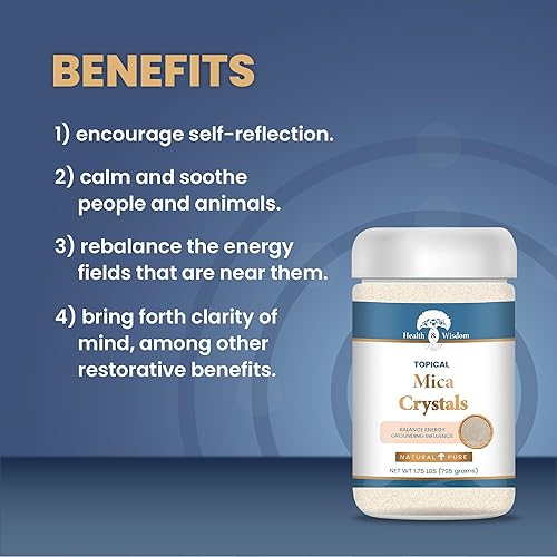 Miniatura 3 de Health and Wisdom Cristales de mica laminar, 1.75 libras, puros, lugar en el baño para energizar el agua, natural, armonizar las células, curación y