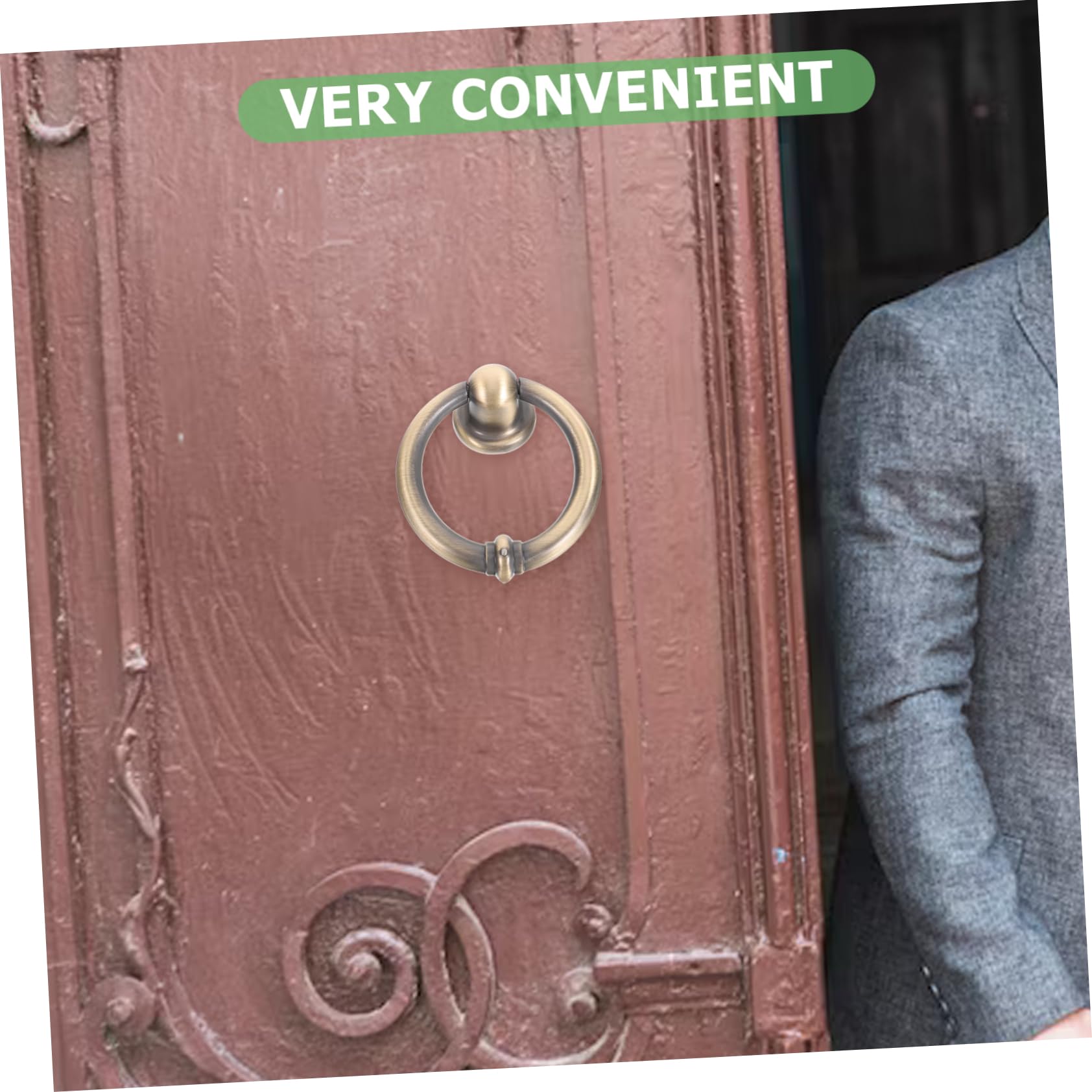 Gadpiparty Heurtoir De Porte D'Entrée En Alliage De Zinc 4.33X3.35X1.46 Pouces Design Simple Et Moderne Décoration Maison Durable Pour Portails Résidentiels Et Commerciaux