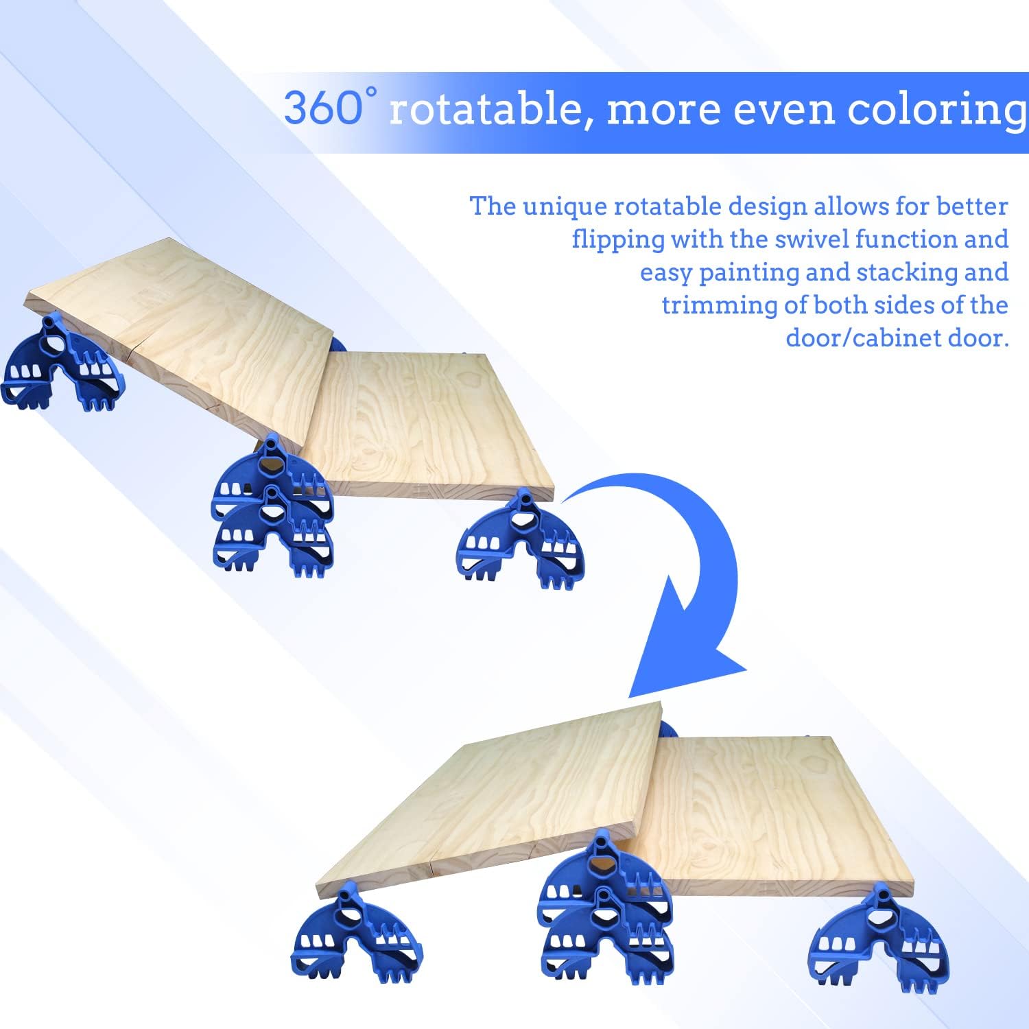 TOPOWN Spray Paint Racks - 12pcs Blue, Trim  Kitchen Cabinet Door Stands for Painting