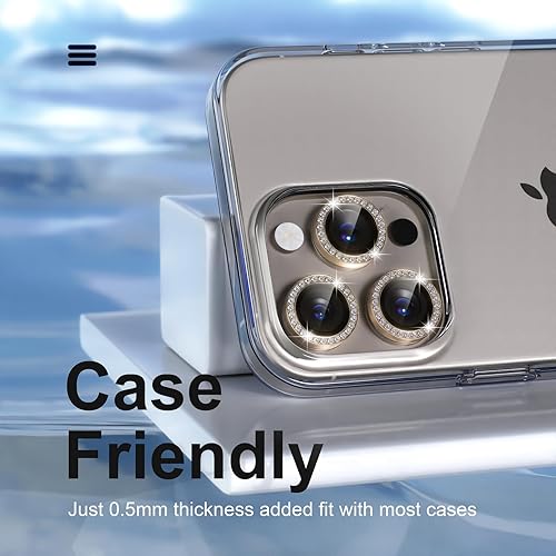 Miniatura 198 de Misea [3+1] Protector de lente de cámara para iPhone 14 Pro/iPhone 14 Pro Max, protector de pantalla de vidrio templado 9H, protector de pantalla