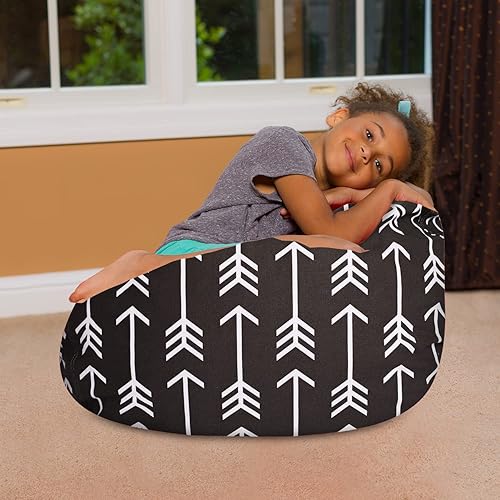 Miniatura 257 de Posh Creations - Sillón puff para niños, adolescentes y adultos, incluye funda extraíble y lavable a máquina, grande de 38 pulgadas, piel de conejo