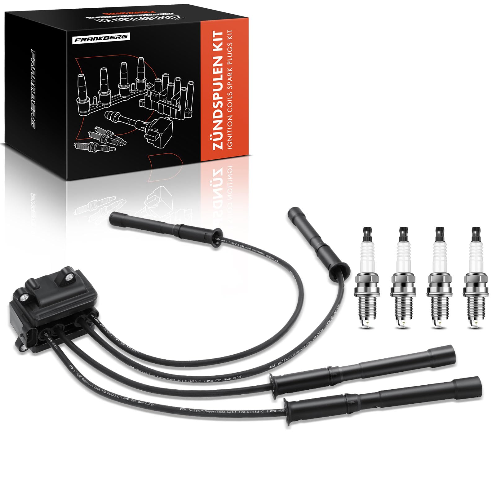 Frankberg 1 bobine d'allumage + 4 bougies d'allumage 8200051128