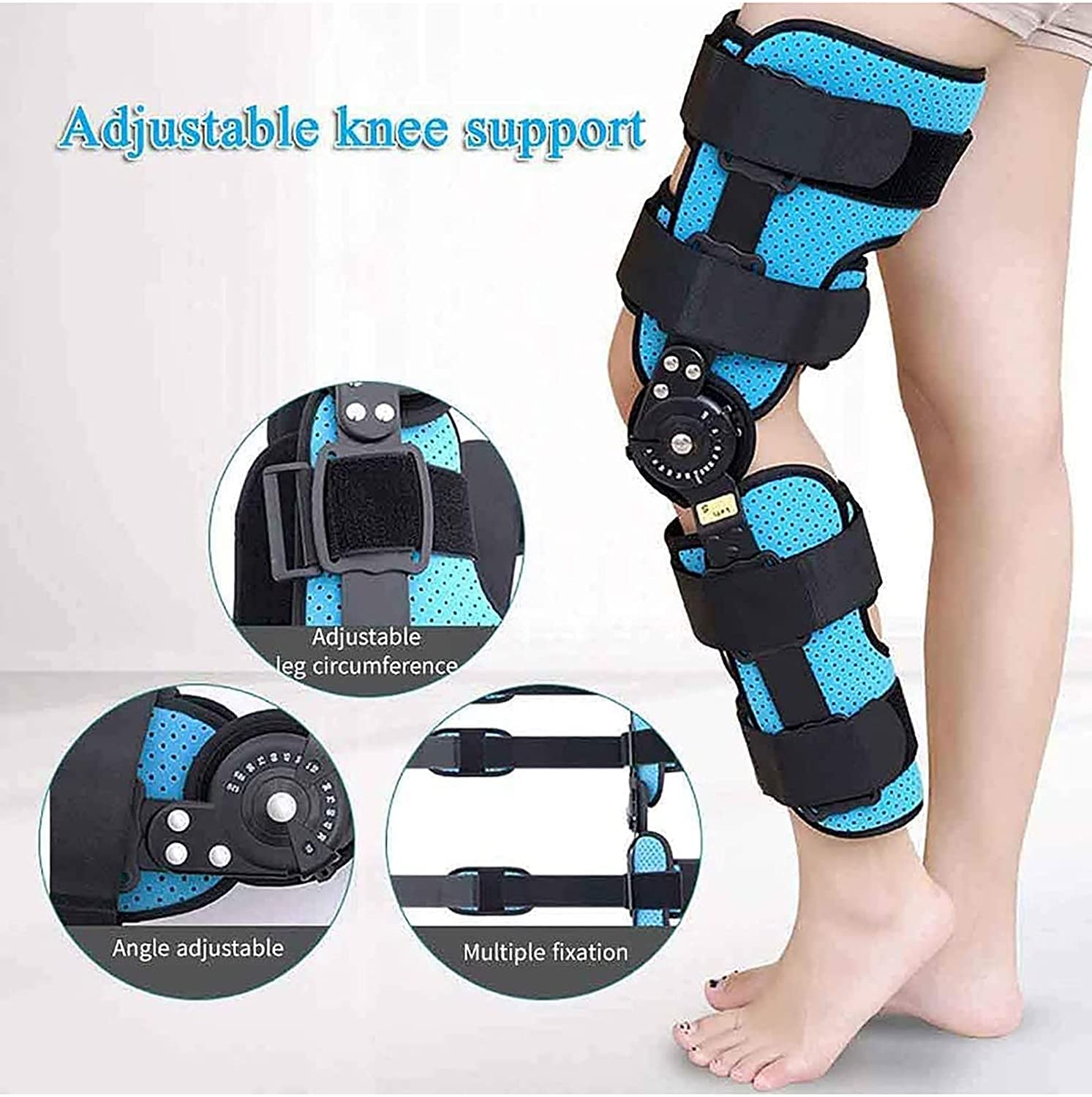 Regulowany orteza kolana przegubowy wspornik mocujący staw kolanowy aluminiowy stabilizator nóg sportowe urządzenie treningowe do urazów, M