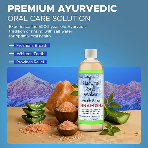 Miniatura 3 de Dale Audrey Enjuague bucal con agua salada del Himalaya rosa  Botella de 16 onzas  Sabor a canela  Enjuague bucal natural  Refresca el aliento