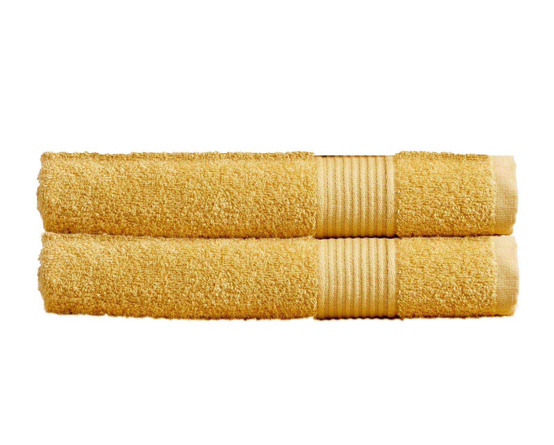 Olivia Rocco Egyptian Cotton Towels Home Bathroom Towel Set Bale Fade Resistant 500gsm Home Collection Bales Bath Sets, 2 Bath Towels Ochre