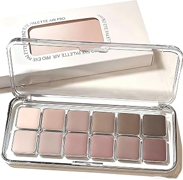 Eye Shadow Pallets for Women, Eye Make-Up Neutral Eyeshadow Palette, 12 Color Nude Pink Brown Pressed Powder Palette, Long-Lasting & Blendable Smokey Eyes Makeup, Travel Size Gift for Women