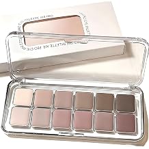 Eye Shadow Pallets for Women, Eye Make-Up Neutral Eyeshadow Palette, 12 Color Nude Pink Brown Pressed Powder Palette, Long-Lasting & Blendable Smokey Eyes Makeup, Travel Size Gift for Women