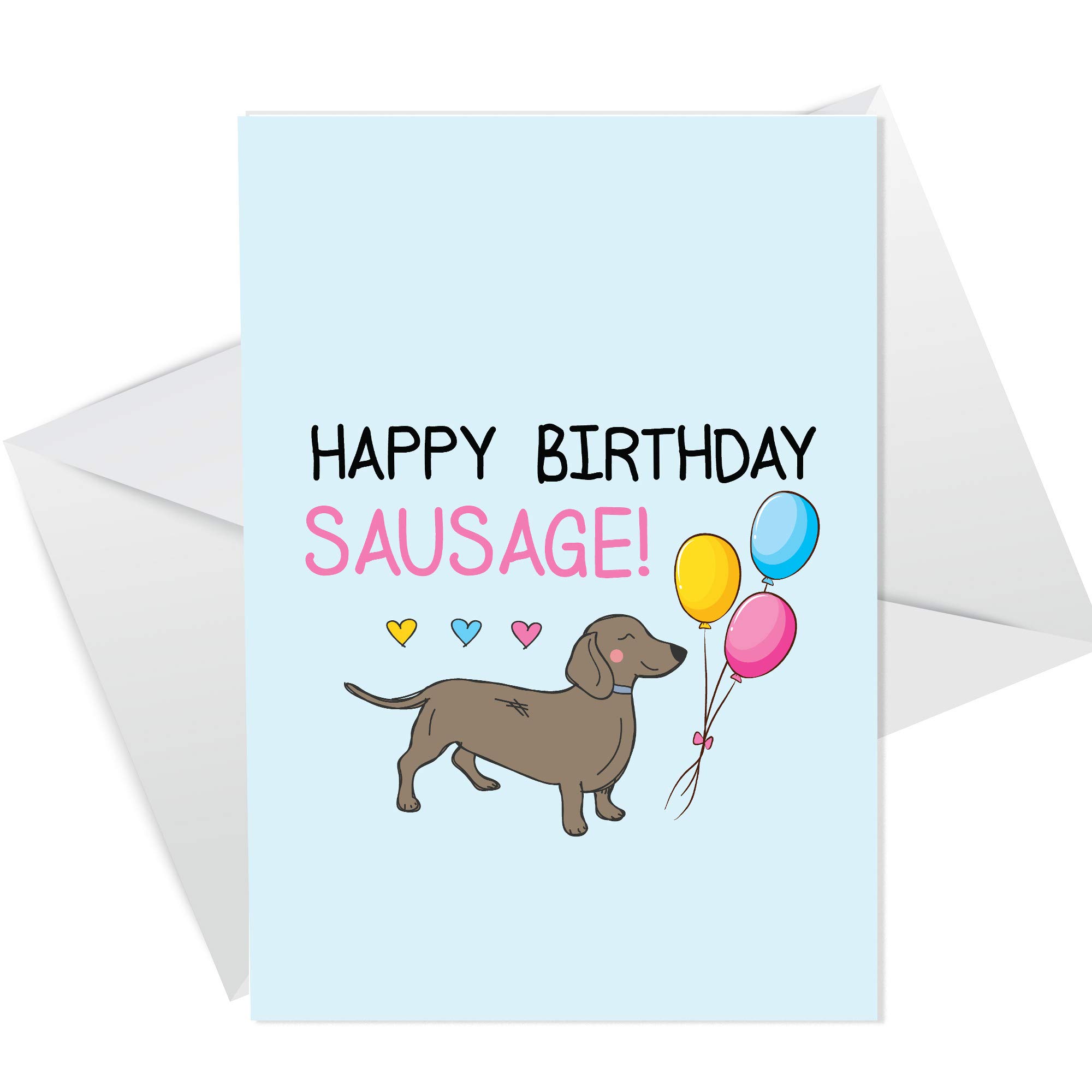 Funny Birthday Card For Mum Dad Auntie Uncle Husband Wife Dachshund Design