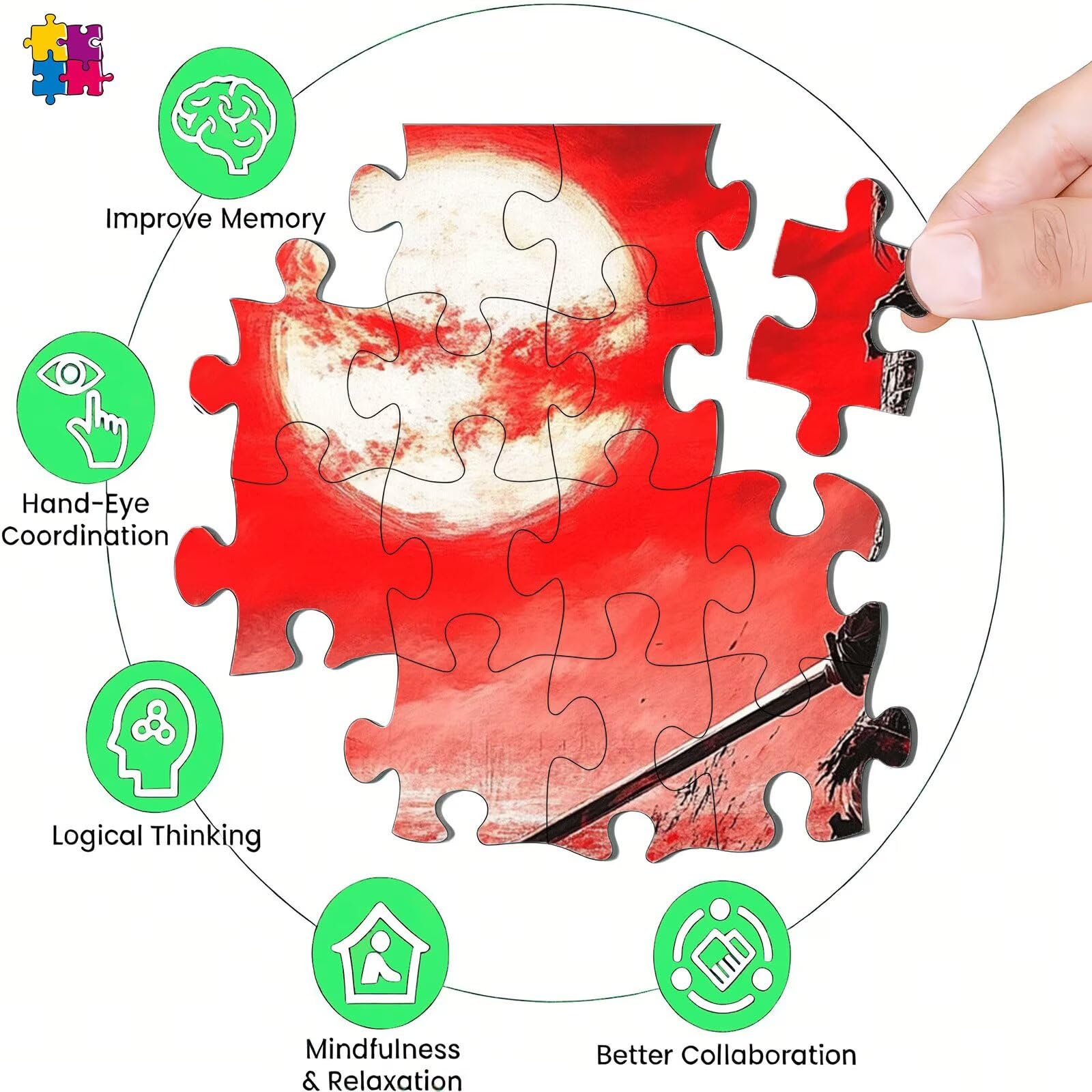 Puzzle 6000 elementów, księżyc wojownik puzzle 6000 elementów dla dorosłych i dzieci, premium artystyczna łamigłówka, 179,5 x 105,5 cm klasyczna gra puzzli dla dorosłych, dekoracja domu, prezent dla