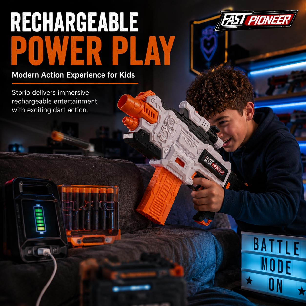 Storio Alpha Striker: Rechargeable Electric Toy Gun -6