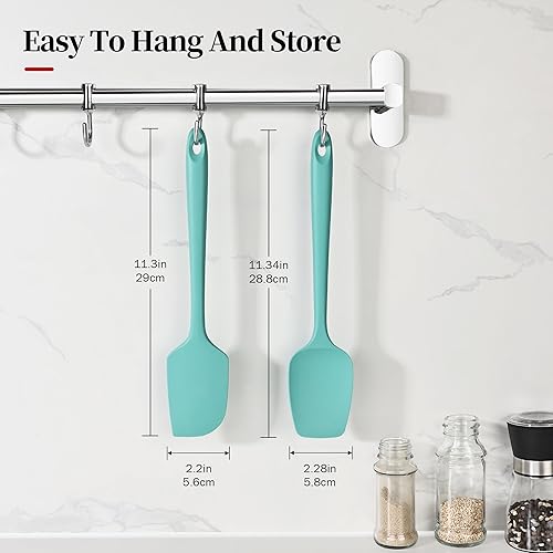 Miniatura 2 de Espátulas resistentes al calor de 600F, juego de raspadores de silicona de cocina sin semless para cocinar, hornear, mezclar, raspar, agitar,